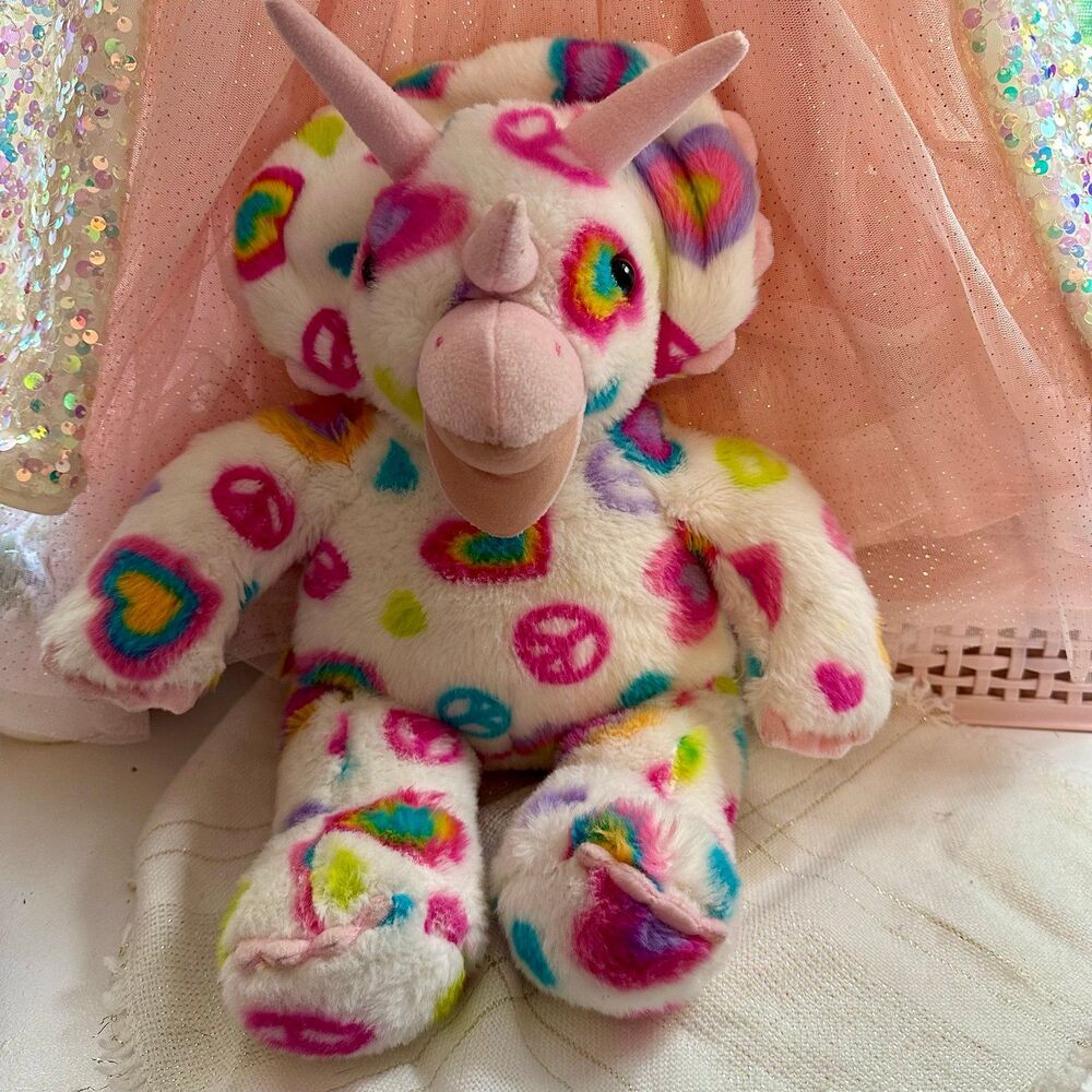 Build-A-Bear Rainbow Hearts Triceratops